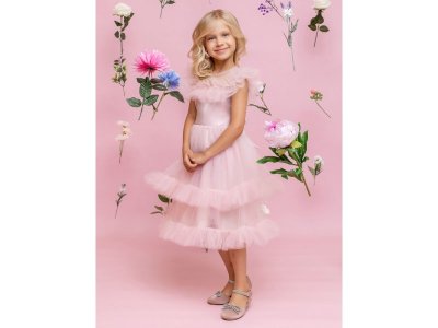 Платье Пуговка Марисса розовый 100470980