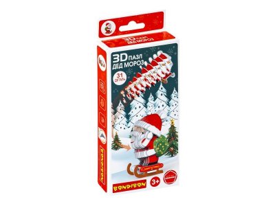Новогодний набор Bondibon Пазл 3D Дед Мороз 1-00470102_2