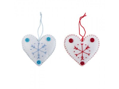 Набор для творчества Bondibon Ёлочные игрушки из фетра своими руками Сердечки 1-00470105_3