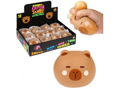 Игрушка-антистресс 1Toy Крутой замес Голова капибары 7,5*7*5 см 100469730