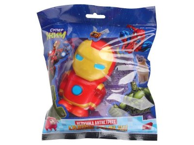 Игрушка-антистресс Супер Жим Сквиш-малыш Супер герои, красный костюмчик 1-00469494_2