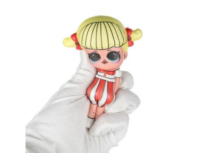 Игрушка-антистресс Супер Жим Сквиш-малыш Девочка в красно-белом платье 1-00469519_2