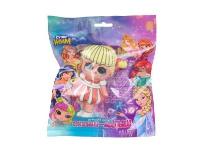 Игрушка-антистресс Супер Жим Сквиш-малыш Девочка в красно-белом платье 1-00469519_6