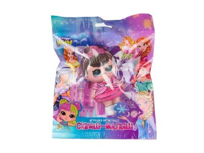 Игрушка-антистресс Супер Жим Сквиш-малыш Девочка в розовом платье 1-00469520_6