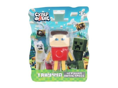 Игрушка-антистресс Супер Флекс Тянучка пиксельный персонаж в красном свитере 1-00469523_6