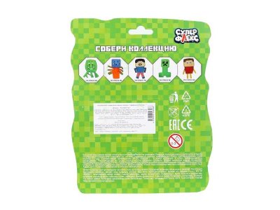 Игрушка-антистресс Супер Флекс Тянучка пиксельный персонаж зеленый человечек 1-00469524_5