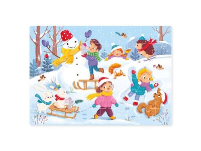 Пазл El’BascoKids Лепим снеговика 60 элем. 1-00469754_2