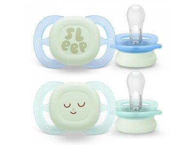 Пустышка Philips Avent для новорожденных ultra start ночная со светящейся кнопкой  0-2 мес., 2 шт. 1-00471412_2