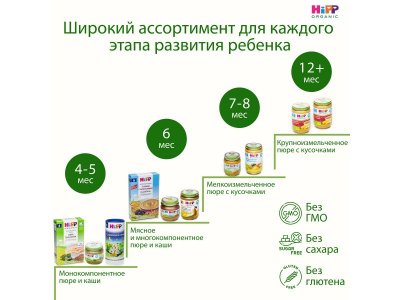 Десерт молочный Hipp с бананом и злаками с 6 мес., 100 г 1-00471426_7