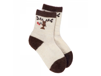 Носки Eurowool бело-шоколадный 100471377