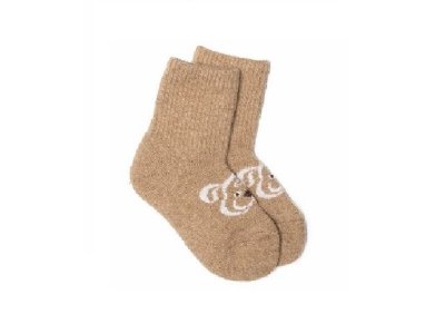 Носки Eurowool бежевые с собачкой 100471358