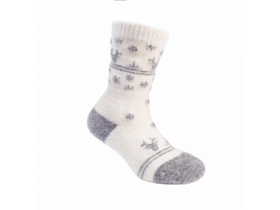 Носки Eurowool белый с серым рисунком 100471397