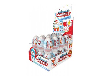 Яйцо с игрушкой Сладкая Сказка Забавный сюрприз новогодний, 20 г 1-00385361_6