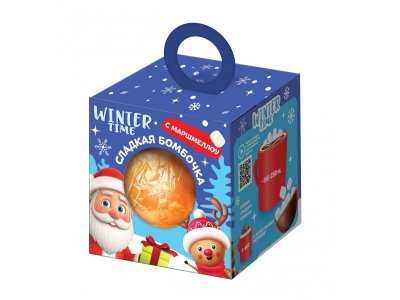 Шар Конфитрейд Сладкая бомбочка Winter Time из глазури с маршмеллоу 28 г 100471649