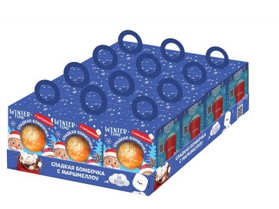 Шар Конфитрейд Сладкая бомбочка Winter Time из глазури с маршмеллоу 28 г 1-00471649_2