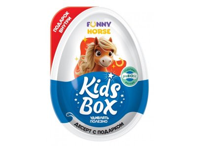 Десерт Kids Box Funny Horse сюрприз с подарком 20 г в ассорт. 100471650