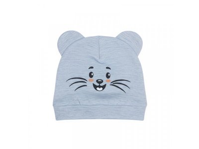 Шапочка Leratutti Мышонок серый меланж 100466991