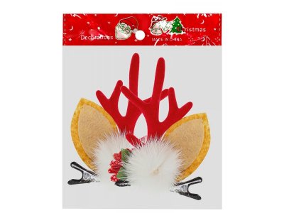 Набор заколок для волос Milend Снежок с цветами 2 шт, 8*5 см 1-00469699_4