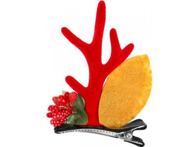 Набор заколок для волос Milend Снежок с цветами 2 шт, 8*5 см 1-00469699_5