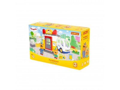 Конструктор Полесье Макси Три кота Автовокзал 43 элемента 100471466