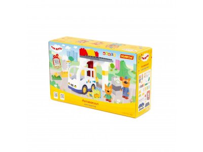 Конструктор Полесье Макси Три кота Автовокзал 43 элемента 1-00471466_2