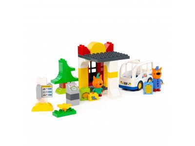 Конструктор Полесье Макси Три кота Автовокзал 43 элемента 1-00471466_5
