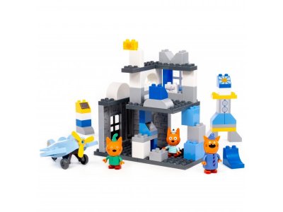 Конструктор Полесье Макси Три кота Аэродром 69 элементов 1-00471467_4