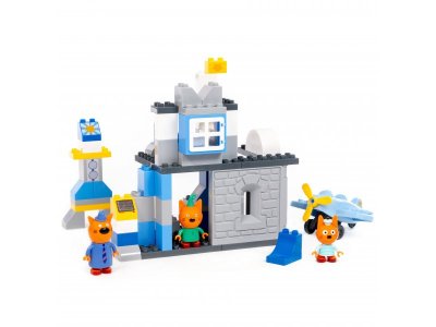 Конструктор Полесье Макси Три кота Аэродром 69 элементов 1-00471467_5