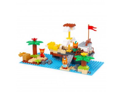 Конструктор Полесье Макси Три кота В поисках сокровищ 112 элементов 1-00471468_2