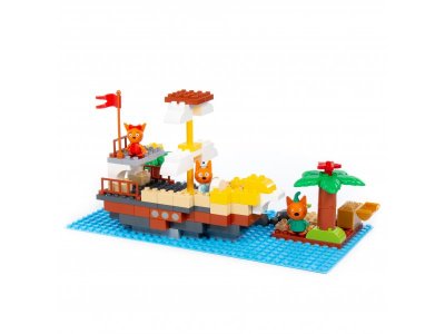 Конструктор Полесье Макси Три кота В поисках сокровищ 112 элементов 1-00471468_4