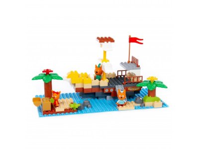 Конструктор Полесье Макси Три кота В поисках сокровищ 112 элементов 1-00471468_5