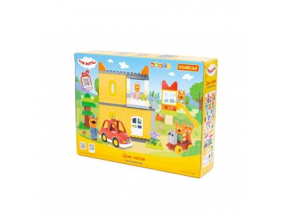 Конструктор Полесье Макси Три кота Дом котов 102 элемента 1-00471469_6