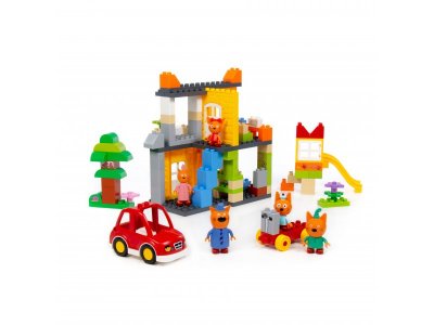 Конструктор Полесье Макси Три кота Дом котов 102 элемента 1-00471469_9