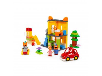 Конструктор Полесье Макси Три кота Дом котов 102 элемента 1-00471469_10