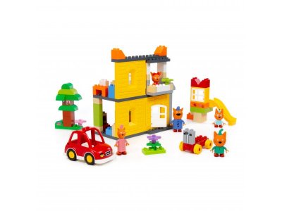 Конструктор Полесье Макси Три кота Дом котов 102 элемента 1-00471469_11