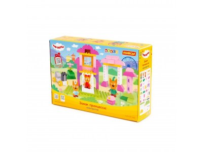 Конструктор Полесье Макси Три кота Замок принцессы 72 элемента 1-00471471_2