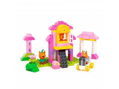 Конструктор Полесье Макси Три кота Замок принцессы 72 элемента 1-00471471_5