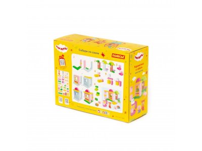 Конструктор Полесье Макси Три кота Карамелька и домик 44 элемента 1-00471473_2