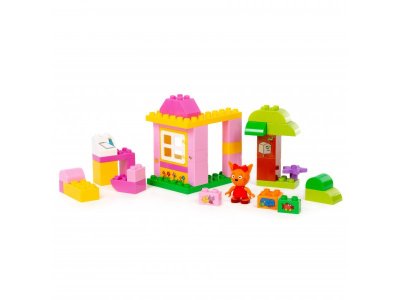Конструктор Полесье Макси Три кота Карамелька и домик 44 элемента 1-00471473_3