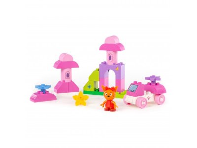 Конструктор Полесье Макси Три кота Карамелька на машинке 28 элементов 1-00471474_4