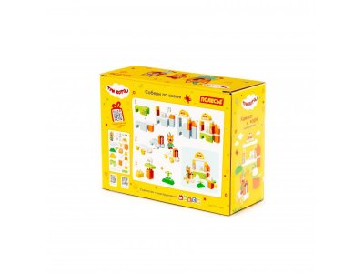 Конструктор Полесье Макси Три кота Компот и кафе 27 элементов 1-00471476_2