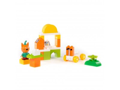 Конструктор Полесье Макси Три кота Компот и кафе 27 элементов 1-00471476_5