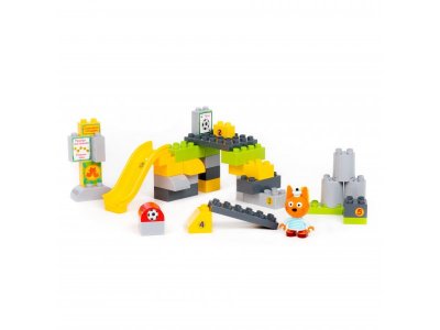 Конструктор Полесье Макси Три кота Коржик и спортивная площадка 37 элементов 1-00471477_3