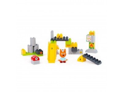 Конструктор Полесье Макси Три кота Коржик и спортивная площадка 37 элементов 1-00471477_5