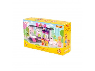 Конструктор Полесье Макси Три кота Магазин игрушек 50 элементов 100471479