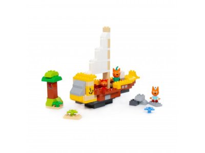 Конструктор Полесье Макси Три кота Пиратский корабль 103 элемента 1-00471480_6