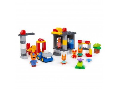 Конструктор Полесье Макси Три кота Путешествие на поезде 88 элементов 1-00471481_3