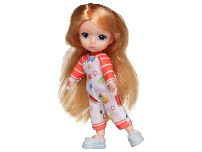 Кукла-мини Junfa в бело-оранжевом комбинезоне, 13 см 1-00471311_2