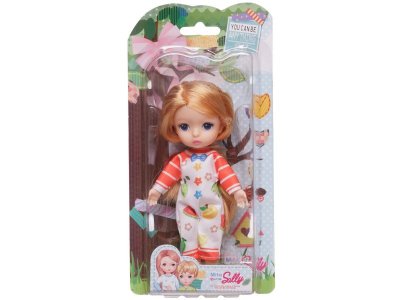 Кукла-мини Junfa в бело-оранжевом комбинезоне, 13 см 1-00471311_5