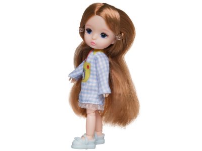 Кукла-мини Junfa в голубом в белую клетку платье, 13 см 1-00471312_3